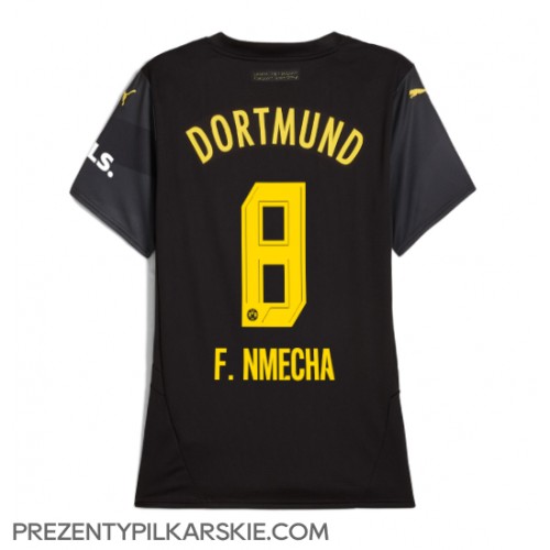Stroje piłkarskie Borussia Dortmund Felix Nmecha #8 Koszulka Wyjazdowej dla damskie 2024-25 Krótki Rękaw